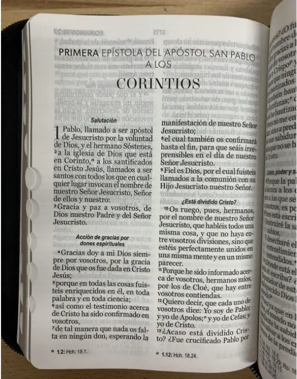 Biblia RVR60 LG  Compacta negro espada con índice - Imagen 3