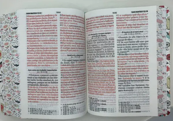 Biblia RV60 LG Compacta Símil piel Primaveral Turquesa - Imagen 2