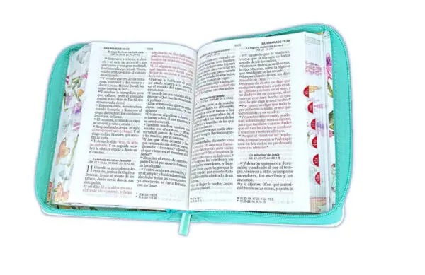 Biblia RVR60 045 LG  Mariposas Turquesa - Imagen 3