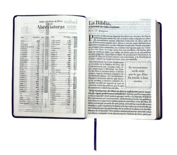 Biblia RVR60  Letra Super Gigante clásica Lila Piel - Imagen 3