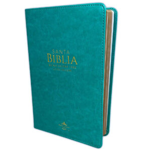 Biblia/RVR1960/Manual 065/LG - 12 Puntos/PJR/Imitacion Piel/Turquesa
