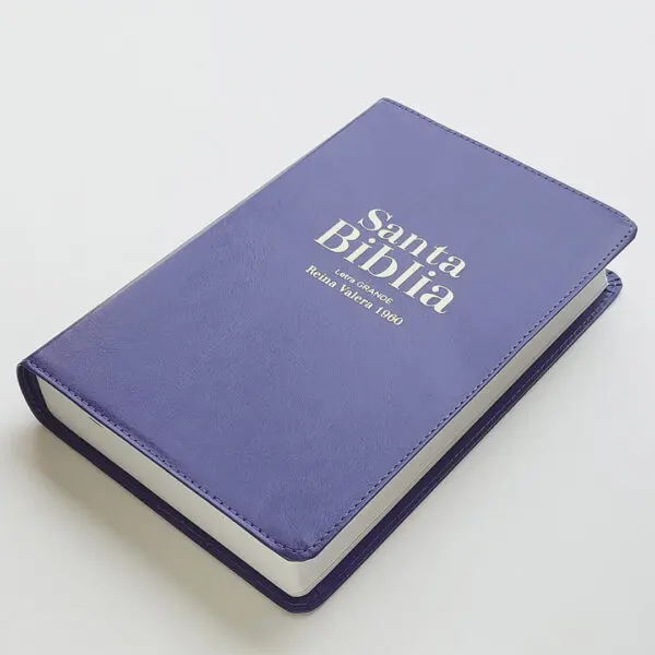 Biblia RVR1960 Manual Letra Grande / Imitación Piel Lila
