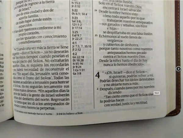 Biblia NTV Edicion De Referencia Letra Grande Cafe Oscuro - Imagen 3