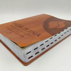 Biblia RVR60 Vida Plena de estudio con índice/ símil piel