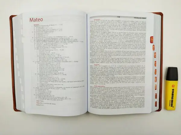 Biblia RVR60 Vida Plena de estudio con índice/ símil piel - Imagen 3