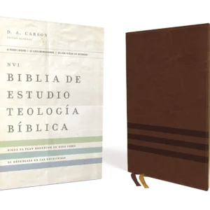 Biblia NVI de Estudio Teología Bíblica Piel Café