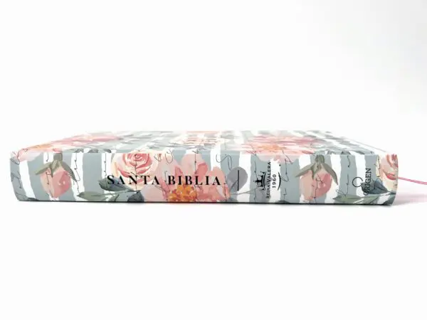 Biblia RVR60 LG Tamaño Manual Tapa Dura rosas rosadas - Imagen 2