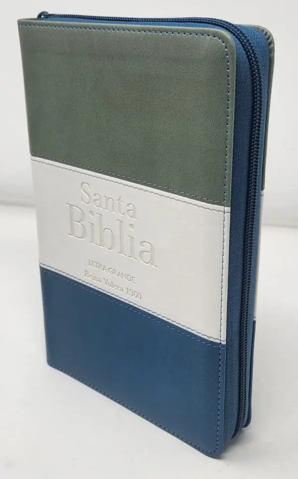 Biblia RVR60 LG Tamaño Manual tricolor con cierre con índice - Imagen 5