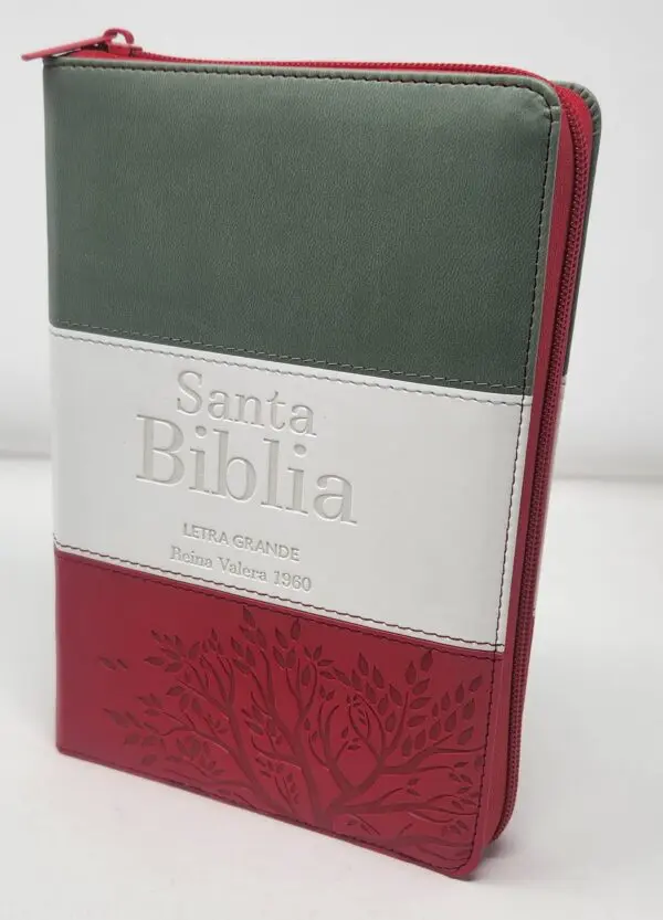 Biblia RVR60 LG Tamaño Manual tricolor con cierre con índice - Imagen 4