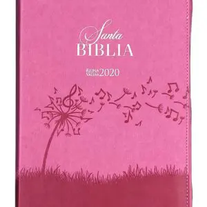 Biblia LG 12 puntos RV2020 imit. piel rosado