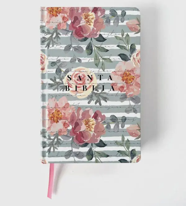 Biblia RVR60 LG Tamaño Manual Tapa Dura rosas rosadas - Imagen 4