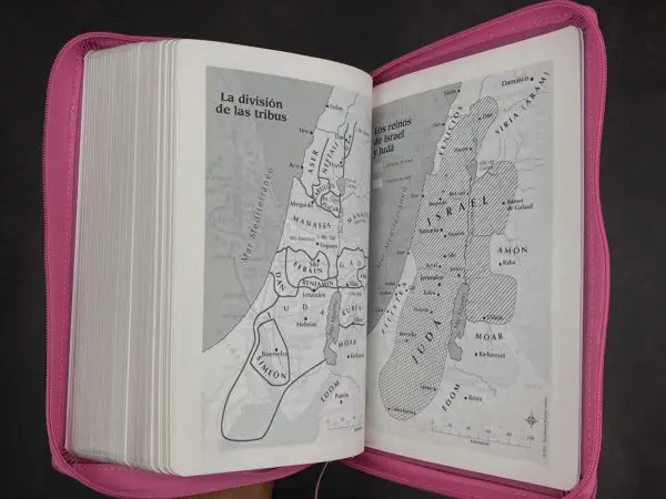 Biblia LG 12 puntos RV2020 imit. piel rosado - Imagen 6