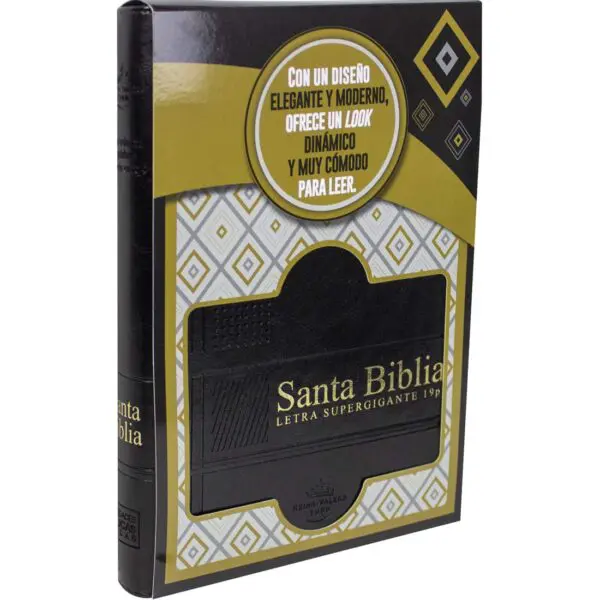 Biblia Letra Supergigante 19 puntos: RVR60 con índice y ziper - Imagen 2