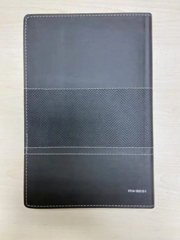 Biblia RVR 2020 Letra Grande Piel Gris Franja - Imagen 2