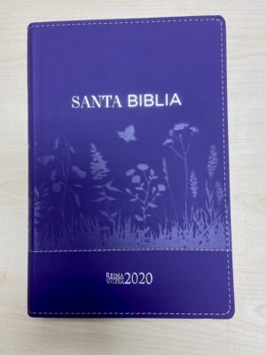 Biblia RVR 2020 Letra Grande Piel Lila Estampada
