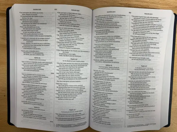 Biblia NVI NIV Bilingüe Piel Azul - Imagen 5