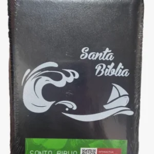 Biblia RVR025 Negro Canto Pintado Con Cierre QR