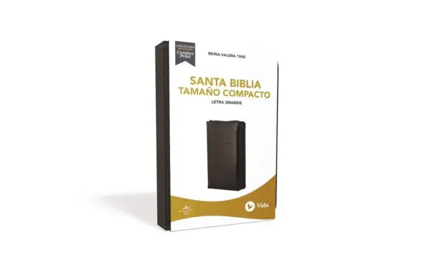 Biblia RVR60/Compacta/Letra Grande/Negro/Cierre - Imagen 2