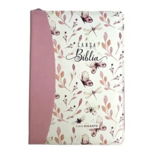 Biblia RVR 1960 LG Mariposas Rosa