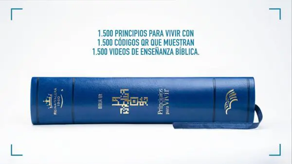 RVR60 Biblia QR/Imitación Piel/Azul - Imagen 2