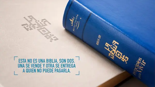RVR60 Biblia QR/Imitación Piel/Azul - Imagen 3