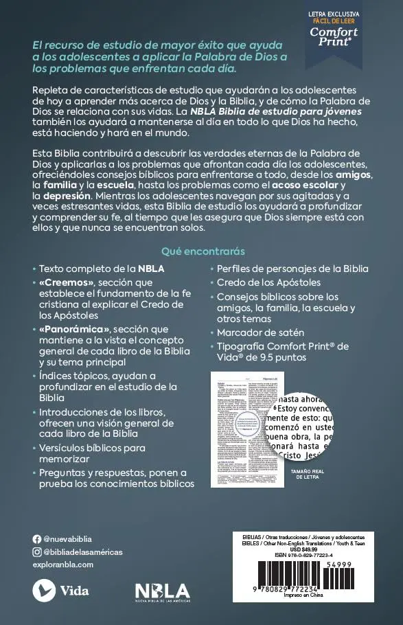 NBLA Biblia de Estudio para Jóvenes - Imagen 2