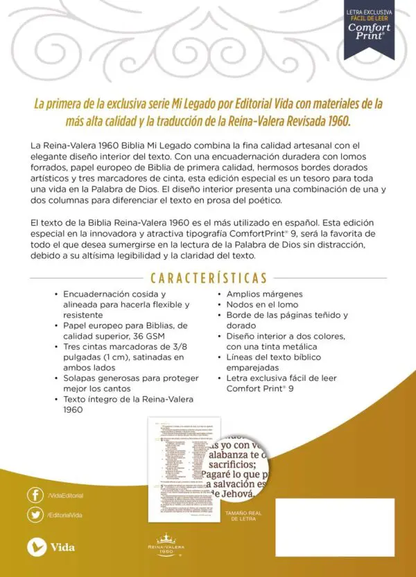 RVR 1960 Mi Legado Café una Columna - Imagen 3