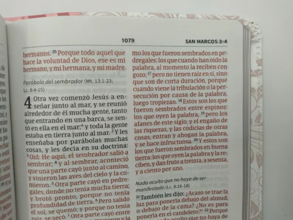 Biblia Quinceañeras Rosa / Blanco - Imagen 2