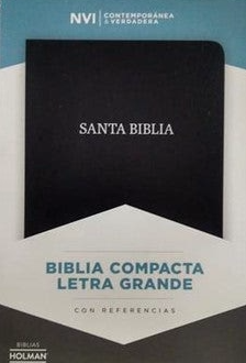 Biblia NVI Compacta Letra Grande Negro Piel Fabricada
