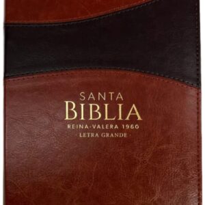 Biblia RVR60 Letra Grande piel Marrón con Cierre
