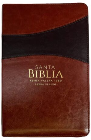 Biblia RVR60 Letra Grande piel Marrón con Cierre