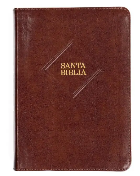 RVR 1960 Biblia letra gigante café piel