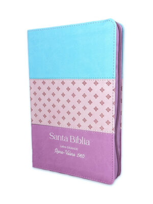 Biblia RVR60 Manual Azul Rosa Lila