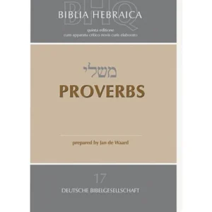 Biblia Hebraica Quinta edición Proverbs Idioma: hebreo