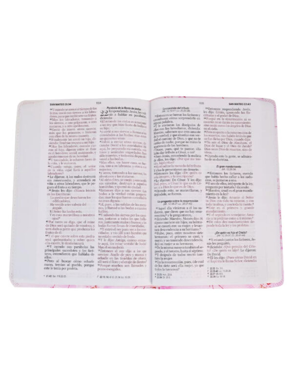 RVR60 Biblia Letra Grande Vinilo/Flores/Rosa - Imagen 3