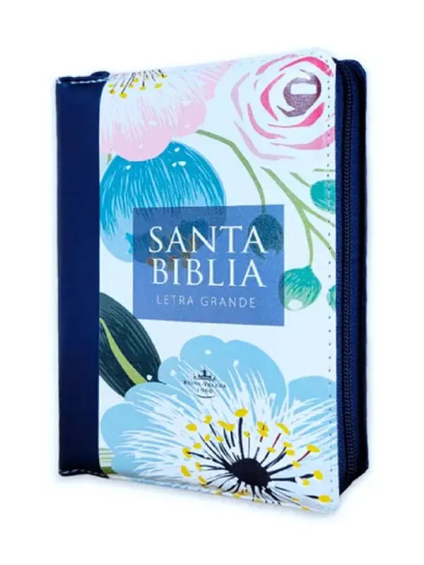Reina Valera 60 Letra Grande Azul Flores - Imagen 3