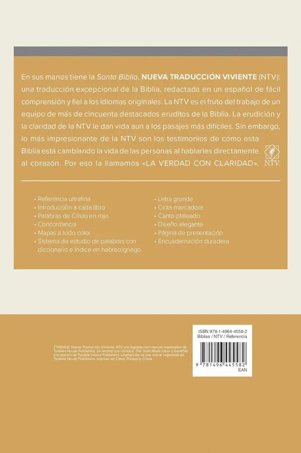 Biblia NTV de Referencia Ultrafina / Negra - Imagen 4