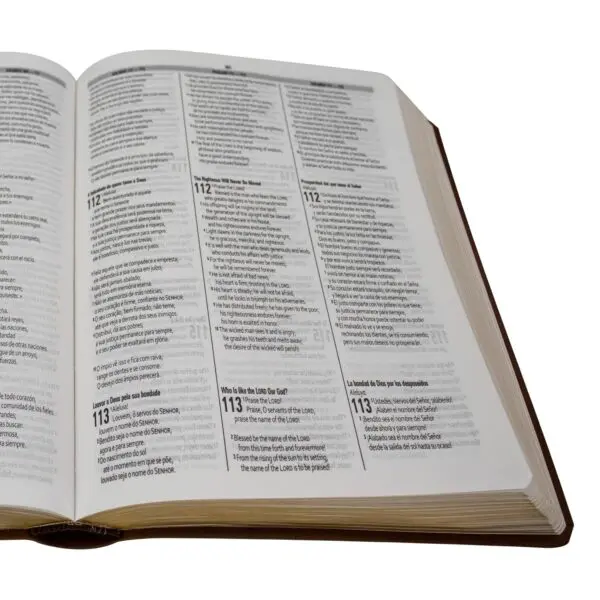 Biblia Trilingüe Portugués English Español - Imagen 3