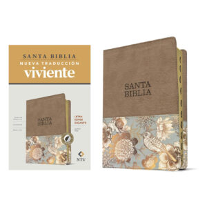 Biblia NTV Letra Súper Gigante Beige Símil Piel con Índice