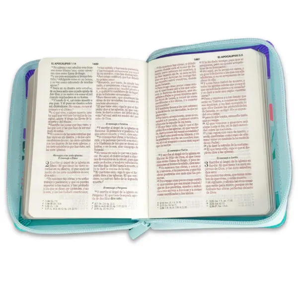 Biblia de Bolsillo  RV1960 Turquesa Mariposa - Imagen 3
