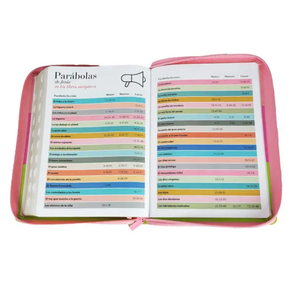 Biblia Letra Gigante 15 puntos RV1960 Tricolor Rosa/Fucsia/Lima - Imagen 2