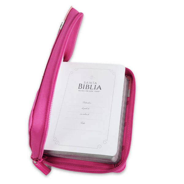 Biblia RVR60 025 Fucsia/Blanco/Rosa con Corazones - Imagen 5