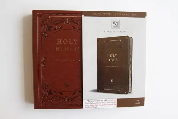 Biblia Ingles KJV Café Índice Letra Gigante - Imagen 4