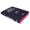 Biblia RVR60 Letra Grande Tapa Jeans Acolchada Azul Oscuro Rosa  - Imagen 4