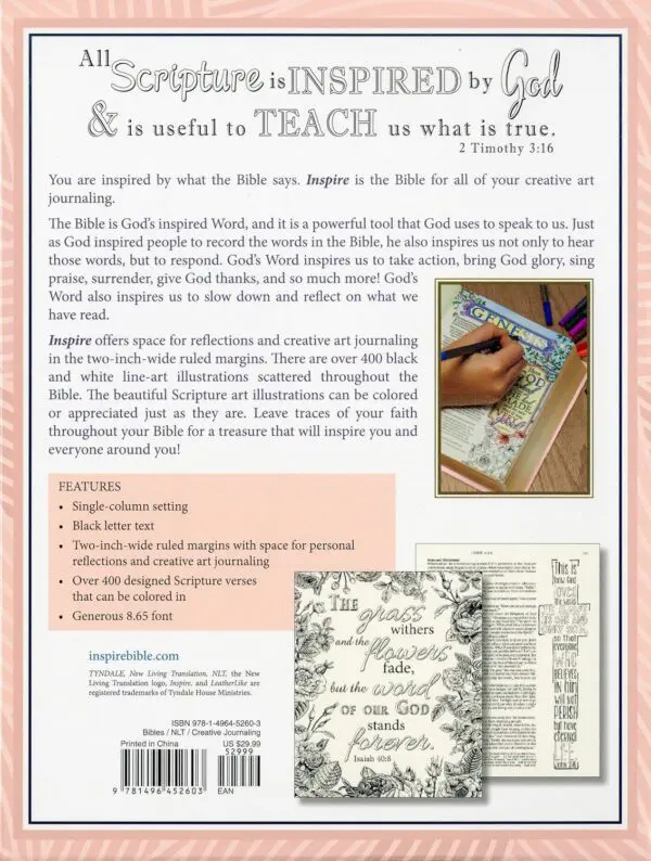 Biblia Inspire Pink NLT - Imagen 2