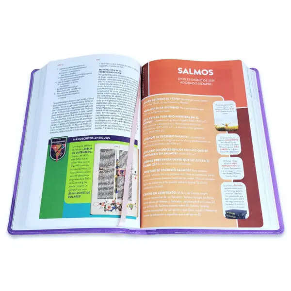 Biblia Niños Exploradores RV1960  Lavanda Compás - Imagen 4