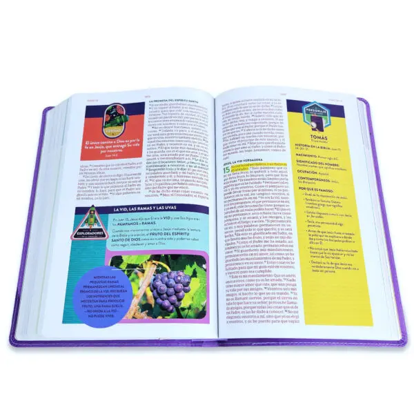 Biblia Niños Exploradores RV1960  Lavanda Compás - Imagen 3