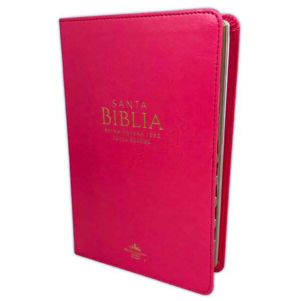 Biblia Letra Grande 12 puntos para Mujer RV1960 fucsia