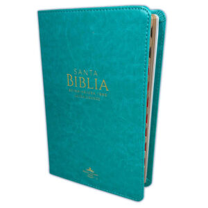 Biblia RVR60 Letra Grande Tamaño Manual Turquesa