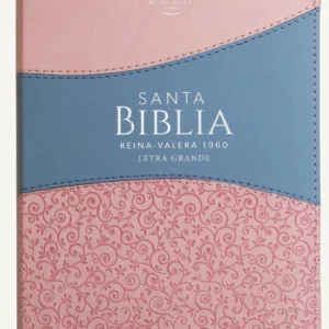 Biblia RVR60 Tamaño Manual Letra Grande Rosa/Azul